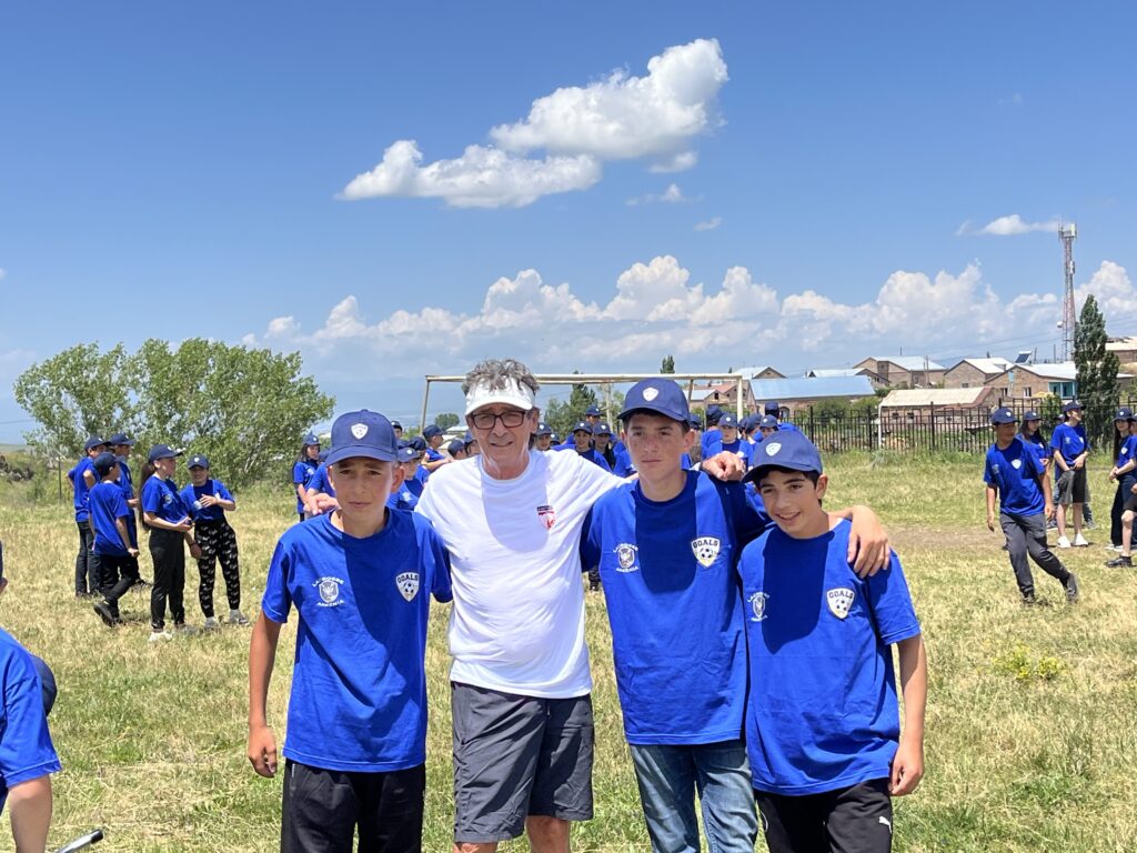 Johnny Mouradian with Lacrosse Campers